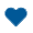 Blue heart icon representing care and compassion in dental services